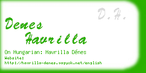 denes havrilla business card
